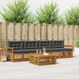 VidaXL Zestaw sof na zewnątrz z poduszką 5 pcs Naturalny i Antracytowy