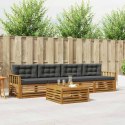 VidaXL Zestaw sof na zewnątrz z poduszką 5 pcs Naturalny i Antracytowy