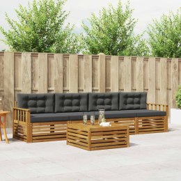 VidaXL Zestaw sof na zewnątrz z poduszką 5 pcs Naturalny i Antracytowy