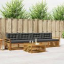 VidaXL Zestaw sof na zewnątrz z poduszką 5 pcs Naturalny i Antracytowy