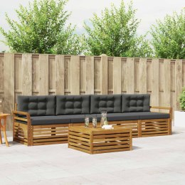 VidaXL Zestaw sof na zewnątrz z poduszką 5 pcs Naturalny i Antracytowy