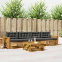 VidaXL Zestaw sof na zewnątrz z poduszką 5 pcs Naturalny i Antracytowy