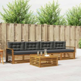 VidaXL Zestaw sof na zewnątrz z poduszką 5 pcs Naturalny i Antracytowy