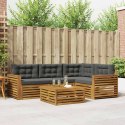 VidaXL Zestaw sof na zewnątrz z poduszką 5 pcs Naturalny i Antracytowy