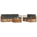 VidaXL Zestaw sof na zewnątrz z poduszką 6 pcs Naturalny i Antracytowy