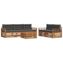 VidaXL Zestaw sof na zewnątrz z poduszką 6 pcs Naturalny i Antracytowy