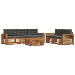 VidaXL Zestaw sof na zewnątrz z poduszką 6 pcs Naturalny i Antracytowy