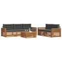 VidaXL Zestaw sof na zewnątrz z poduszką 6 pcs Naturalny i Antracytowy