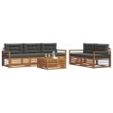 VidaXL Zestaw sof na zewnątrz z poduszką 6 pcs Naturalny i Antracytowy
