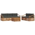 VidaXL Zestaw sof na zewnątrz z poduszką 6 pcs Naturalny i Antracytowy