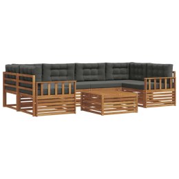 VidaXL Zestaw sof na zewnątrz z poduszką 7 pcs Naturalny i Antracytowy