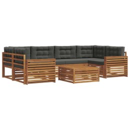 VidaXL Zestaw sof na zewnątrz z poduszką 7 pcs Naturalny i Antracytowy