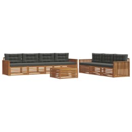 VidaXL Zestaw sof na zewnątrz z poduszką 8 pcs Naturalny i Antracytowy