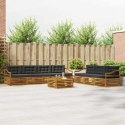 VidaXL Zestaw sof na zewnątrz z poduszką 8 pcs Naturalny i Antracytowy
