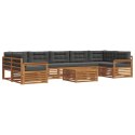 VidaXL Zestaw sof na zewnątrz z poduszką 8 pcs Naturalny i Antracytowy