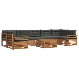 VidaXL Zestaw sof na zewnątrz z poduszką 8 pcs Naturalny i Antracytowy