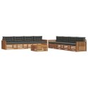 VidaXL Zestaw sof na zewnątrz z poduszką 9 pcs Naturalny i Antracytowy