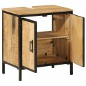 VidaXL Szafka pod umywalkę, 55x35x60 cm, lite drewno mango i żelazo