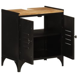 VidaXL Szafka pod umywalkę, 55x35x60 cm, żelazo i lite drewno mango