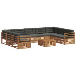 VidaXL Zestaw sof na zewnątrz 10 pcs Naturalny i Antracytowy