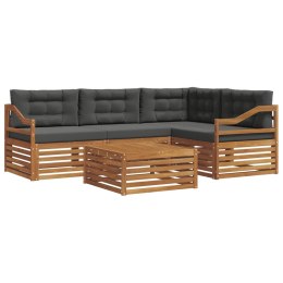 VidaXL Zestaw sof na zewnątrz z poduszką 5 pcs Naturalny i Antracytowy