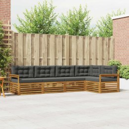 VidaXL Zestaw sof na zewnątrz z poduszką 5 pcs Naturalny i Antracytowy