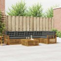 VidaXL Zestaw sof na zewnątrz z poduszką 6 pcs Naturalny i Antracytowy