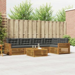 VidaXL Zestaw sof na zewnątrz z poduszką 6 pcs Naturalny i Antracytowy