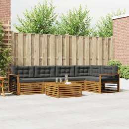 VidaXL Zestaw sof na zewnątrz z poduszką 6 pcs Naturalny i Antracytowy