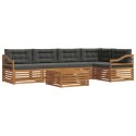 VidaXL Zestaw sof na zewnątrz z poduszką 6 pcs Naturalny i Antracytowy