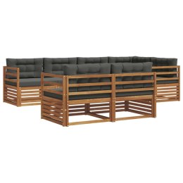 VidaXL Zestaw sof na zewnątrz z poduszką 7 pcs Naturalny i Antracytowy
