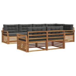 VidaXL Zestaw sof na zewnątrz z poduszką 7 pcs Naturalny i Antracytowy