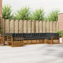 VidaXL Zestaw sof na zewnątrz z poduszką 7 pcs Naturalny i Antracytowy