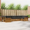 VidaXL Zestaw sof na zewnątrz z poduszką 7 pcs Naturalny i Antracytowy