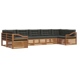 VidaXL Zestaw sof na zewnątrz z poduszką 7 pcs Naturalny i Antracytowy