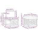 VidaXL Zestawy sof 5 pcs Naturalny i Jasny Szary Lite Drewno Akacji