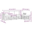 VidaXL Zestawy sof 5 pcs Naturalny i Jasny Szary Lite Drewno Akacji