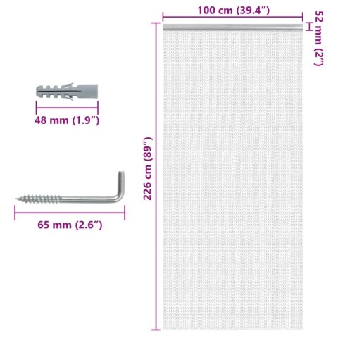 VidaXL Moskitiera łańcuchowa do drzwi, 100x226 cm, aluminium