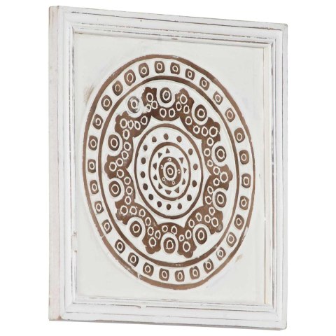VidaXL Dekoracja artystyczna 2 pcs Brązowy i biały 40 x 40 x 1,5 cm