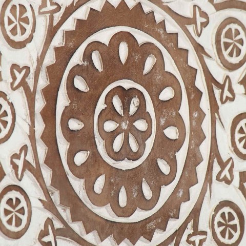 VidaXL Dekoracja artystyczna 2 pcs Brązowy i biały 40 x 40 x 1,5 cm
