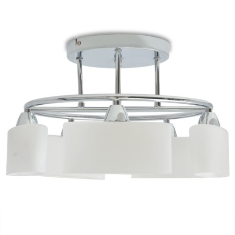 VidaXL Lampa sufitowa, 5 żarówek E14, klosze w kształcie elipsy, 200 W