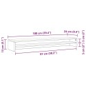 VidaXL Podstawka pod monitor, przydymiony dąb, 100x24x13 cm