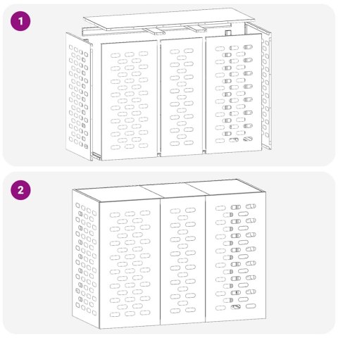 VidaXL Pokrywa do klimatyzatora Antracyt 110 x 50 x 80 cm Stal