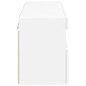 VidaXL Ścienna szafka TV z LED, biała, 100x30x40 cm