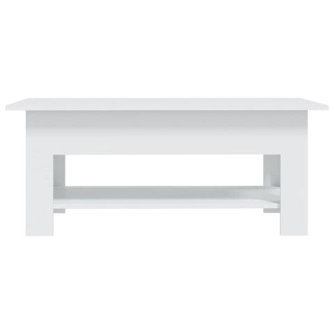 VidaXL Stolik kawowy, biały, 102x55x42 cm, materiał drewnopochodny