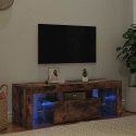 VidaXL Szafka pod TV z oświetleniem LED, przydymiony dąb, 120x35x40 cm