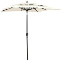 3-POZIOMOWY PARASOL NA ALUMINIOWYM SŁUPKU PIASKOWY 2X2M