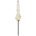 3-POZIOMOWY PARASOL NA ALUMINIOWYM SŁUPKU PIASKOWY 2X2M