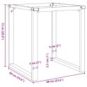 VidaXL Czworokątne nogi do stołu, 60x60x73 cm, stal