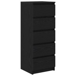 VidaXL Komoda z szufladami Czarny dąb 37,5x35x99 cm Drewno klejone